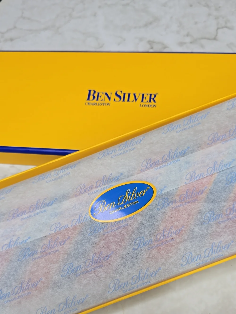 NIB Ben Silver silk tie